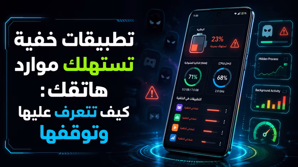 تطبيقات خفية تستهلك موارد هاتفك: كيف تتعرف عليها وتوقفها؟