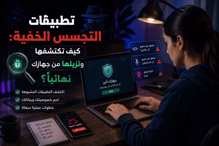 تطبيقات التجسس الخفية: كيف تكتشفها وتزيلها من جهازك نهائياً؟
